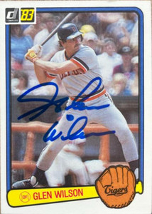 Glenn Wilson Autographed 1983 Donruss #580 Detroit Tigers Card