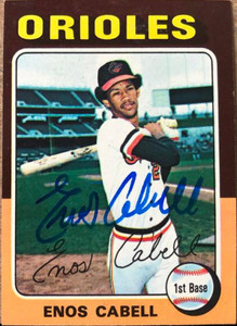 Enos Cabell Autographed 1975 Topps Mini #247