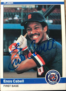 Enos Cabell Autographed 1984 Fleer #79