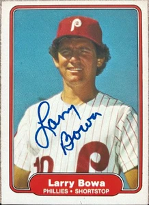 Larry Bowa Autographed 1982 Fleer #241 Philadelphia Phillies Card