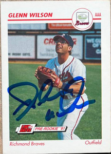 Glenn Wilson Autographed 1991 Line Drive AAA #447