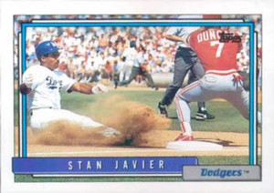 1992 Topps #581 Stan Javier VG Los Angeles Dodgers 