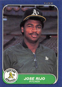 Jose Rijo - Athletics #536 Topps 1986 Baseball Trading Card