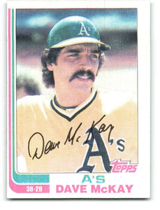 1982 Topps #534 Dave McKay VG Oakland Athletics 