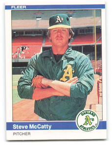 1984 Fleer #454 Steve McCatty VG Oakland Athletics 