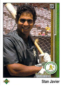 1989 Upper Deck #581 Stan Javier VG Oakland Athletics 