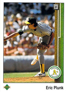 1989 Upper Deck #353 Eric Plunk VG Oakland Athletics 