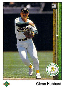 1989 Upper Deck #395 Glenn Hubbard VG Oakland Athletics 