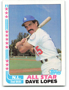 1982 Topps #338 Davey Lopes AS VG Los Angeles Dodgers 