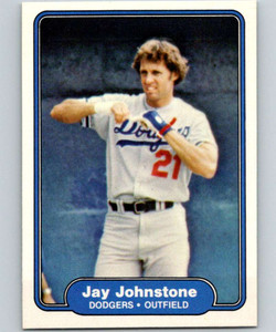 1982 Fleer #10 Jay Johnstone VG Los Angeles Dodgers 