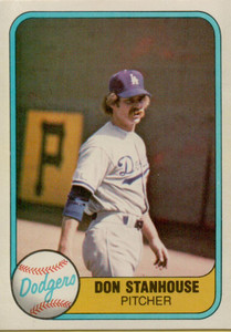 1981 Fleer #121 Don Stanhouse VG Los Angeles Dodgers 