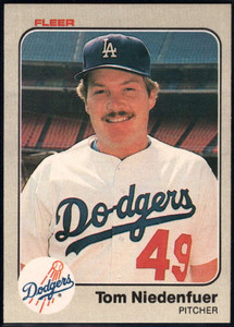 1983 Fleer #214 Tom Niedenfuer VG Los Angeles Dodgers 