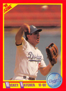 1990 Score #398 Mike Scioscia VG Los Angeles Dodgers - Under the Radar  Sports