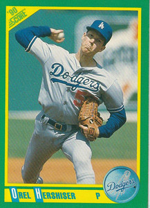 1990 Score #50 Orel Hershiser VG Los Angeles Dodgers 