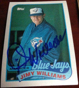 Jimy Williams Autographed 1989 Topps #594