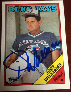 Jimy Williams Autographed 1988 Topps Tiffany #314