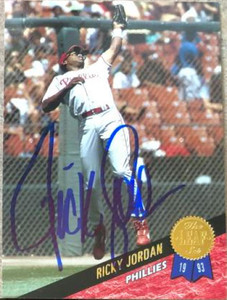 Ricky Jordan Autographed 1993 Leaf #169