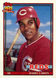 1991 Topps #730 Barry Larkin VG Cincinnati Reds 