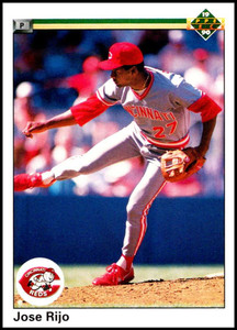 Jose Rijo #627 Topps 1990 Baseball Card (Cincinnati Reds) VG