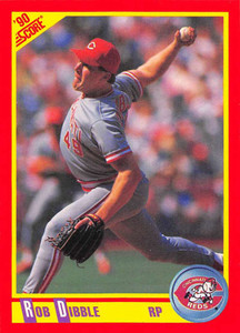 1990 Score #277 Rob Dibble VG Cincinnati Reds 