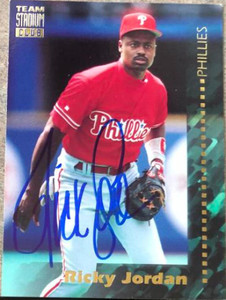 Ricky Jordan Autographed 1994 Stadium Club Team #228