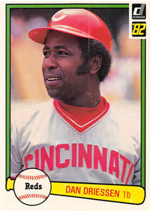 1982 Donruss #248 Dan Driessen VG Cincinnati Reds 