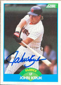 John Kruk Autographed 1989 Score #148