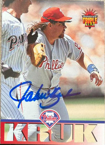 John Kruk Autographed 1994 Triple Play #177