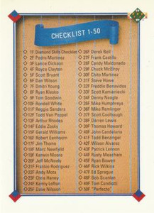 1991 Upper Deck Final Edition #100F Checklist 1-100 NM-MT Checklist 