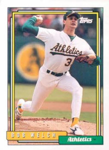 1992 Topps #285 Bob Welch VG Oakland Athletics 