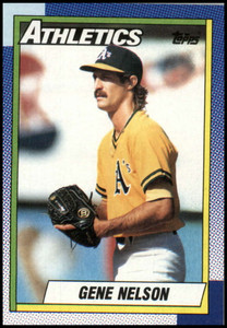 1990 Topps #726 Gene Nelson VG Oakland Athletics 