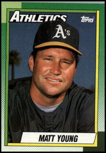 1990 Topps #501 Matt Young VG Oakland Athletics 