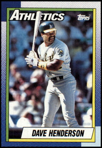 1990 Topps #68 Dave Henderson VG Oakland Athletics 