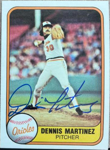 Dennis Martinez Autographed 1981 Fleer #180