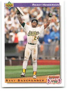 1992 Upper Deck #648 Rickey Henderson DS VG Oakland Athletics 
