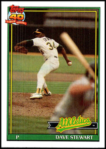 1991 Topps #580 Dave Stewart VG Oakland Athletics 
