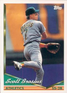 1994 Topps #74 Scott Brosius VG Oakland Athletics 