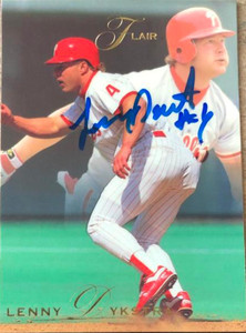 Lenny Dykstra Autographed 1993 Flair #99