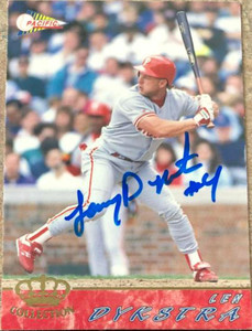 Lenny Dykstra Autographed 1994 Pacific Crown Collection #473 Lenny Dykstra Autographed 1994 Pacific Crown Collection #473
