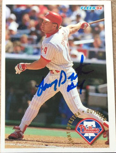 Lenny Dykstra Autographed 1994 Fleer #587