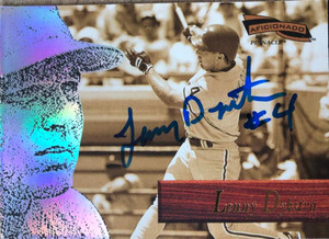 Lenny Dykstra Autographed 1996 Pinnacle Aficionado #53