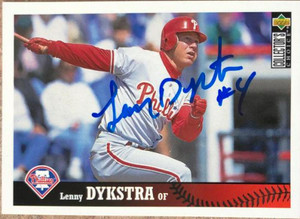 Lenny Dykstra Autographed 1997 Collector's Choice #196