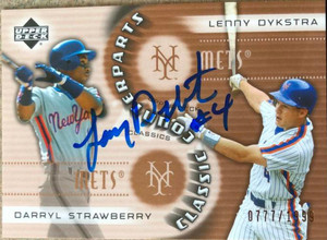 Lenny Dykstra Autographed 2005 Upper Deck Classic Counterparts #CC-DS Lenny Dykstra Autographed 2005 Upper Deck Classic Counterparts #CC-DS