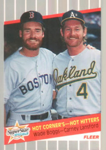 1989 Fleer #633 Wade Boggs/Carney Lansford Hot Corners VG Boston Red Sox/Oakland Athletics 