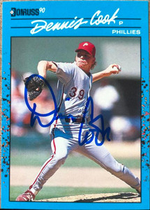 Dennis Cook Autographed 1990 Donruss Best of the NL #93