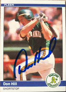Donnie Hill Autographed 1984 Fleer #448