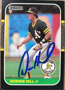 Donnie Hill Autographed 1987 Donruss #405