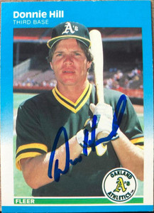 Donnie Hill Autographed 1987 Fleer #394