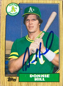 Donnie Hill Autographed 1987 Topps #339