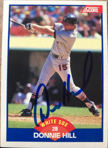 Donnie Hill Autographed 1989 Score #583 Donnie Hill Autographed 1989 Score #583
